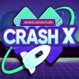 Crash X slot logo by Turbo Games at Bruce Bet CasinoCrash X