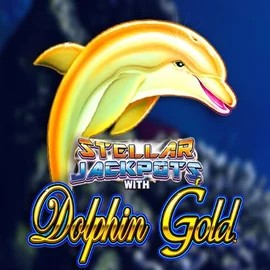 Dolphin Gold with Stellar Jackpots logo – Jackpots by Lightning Box Game at Bruce Bet Casino
